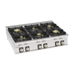 Piano cottura gas Tecnoinox TECNO90 6 fuochi Super – PCH12SG9