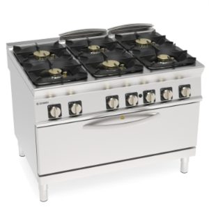 Cucina gas Tecnoinox TECNO90 6 fuochi con forno gas Fullsize – PFXH12GG9
