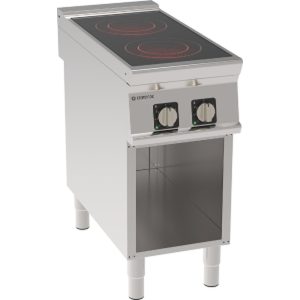 Piano cottura vetroceramica Tecnoinox TECNO90 2 zone su vano aperto – PCC4FE9