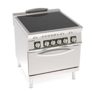 Cucina vetroceramica Tecnoinox TECNO90 4 zone con forno statico GN2/1 – PFC8E9