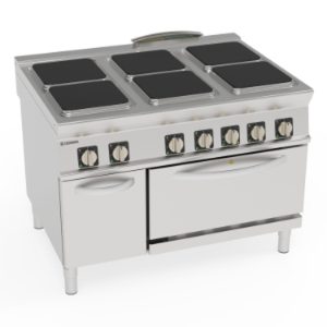 Cucina elettrica Tecnoinox TECNO90 6 piastre con forno ventilato GN1/1 – PF12VE9