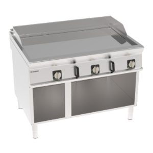Fry-top elettrico Tecnoinox TECNO90 piastra liscia cromata 120 cm su vano aperto – FTC12FE9