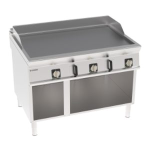 Fry-top elettrico Tecnoinox TECNO90 piastra liscia cromata spazzolata 120 cm su vano aperto – FT12FE9B