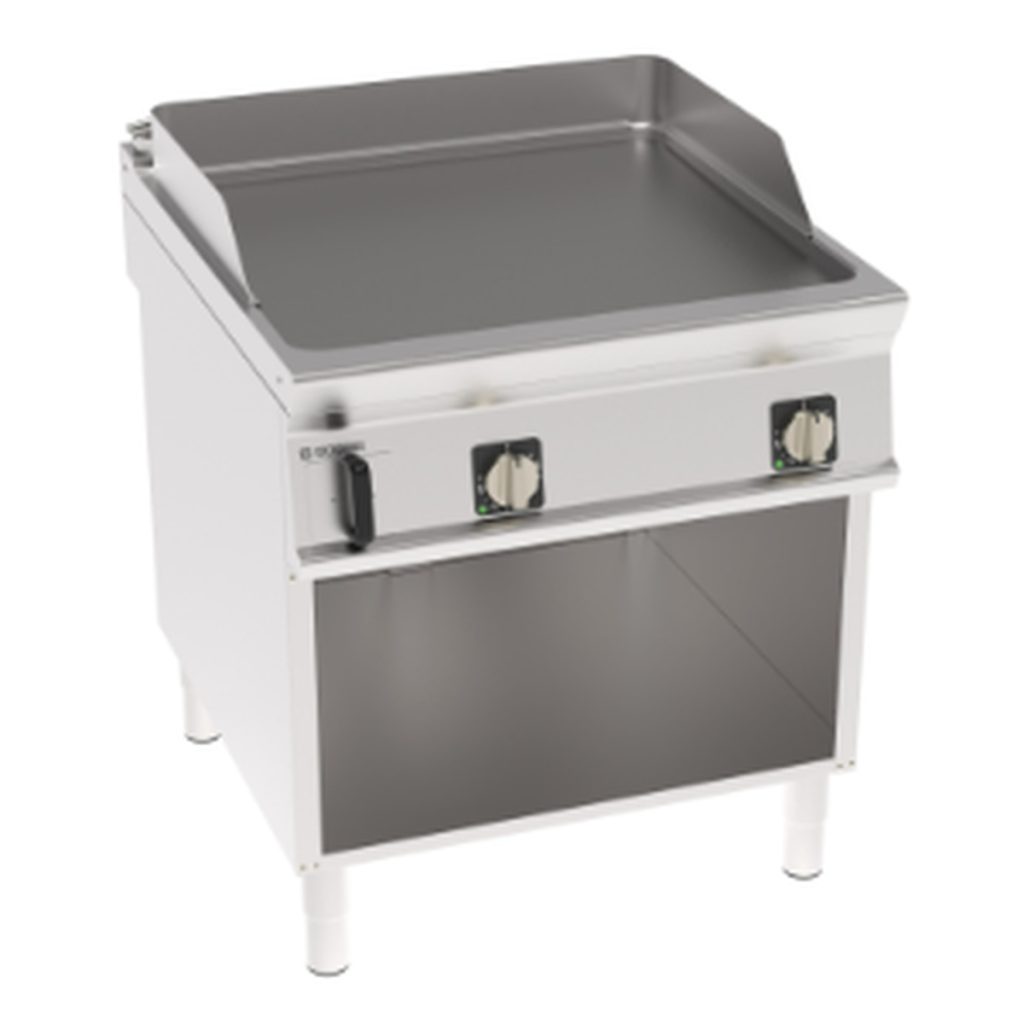 Fry-top elettrico Tecnoinox TECNO90 piastra liscia 80 cm su vano aperto – FTL8FE9