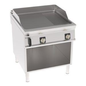 Fry-top elettrico Tecnoinox TECNO90 piastra 1/3 rigata 80 cm su vano aperto – FTR8FE9