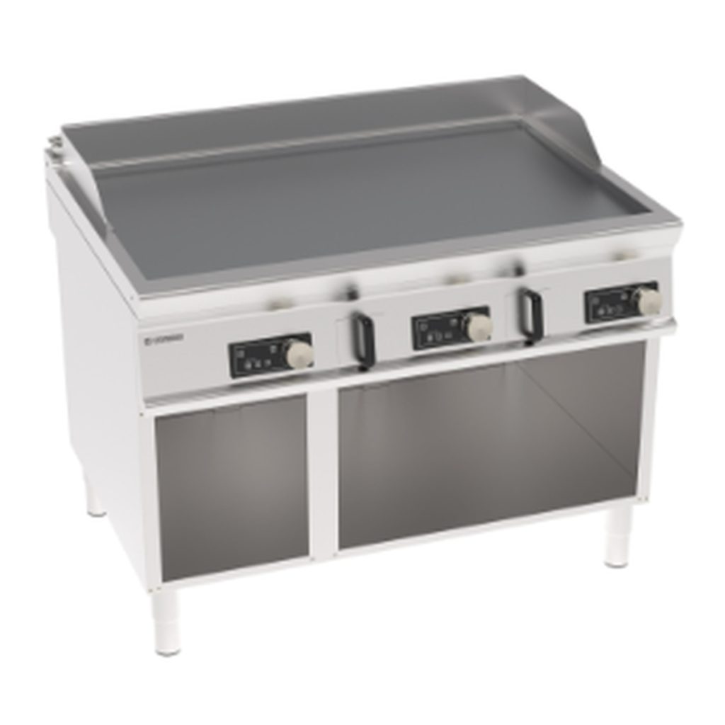 Fry-top elettrico Tecnoinox TECNO90 piastra liscia cromata spazzolata elettronico 120 cm – FTLD12BFE9