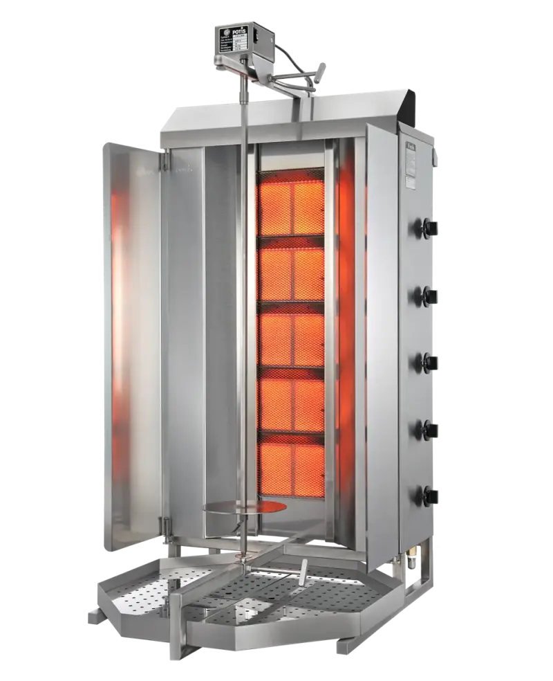POTIS GD5 Gyrosgrill kebab grill a gas – max. 120 kg