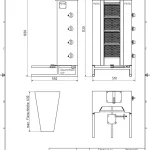 POTIS GD4 Gyrosgrill kebab grill a gas – max. 70 kg