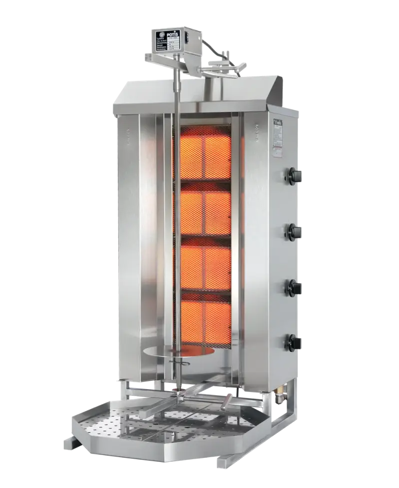 POTIS GD4 Gyrosgrill kebab grill a gas – max. 70 kg
