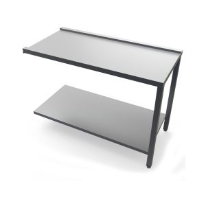 Tavolo di uscita per lavastoviglie PL120 con ripiano inferiore – 120 cm