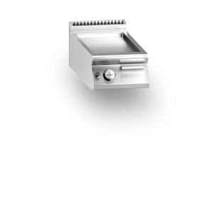 Inoxgastro 700 – Fry top a gas, piastra liscia, cromata lucida, top, modulo 40 cm