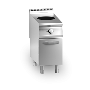 Inoxgastro 700 – Piano a induzione, wok, su vano con porta, modulo 40 cm