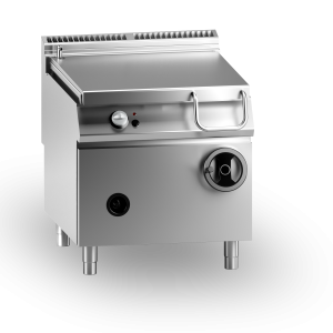 Inoxgastro 900 – Brasiera ribaltabile a gas, 80 litri, vasca in acciaio inox, ribaltamento manuale, modulo 80 cm