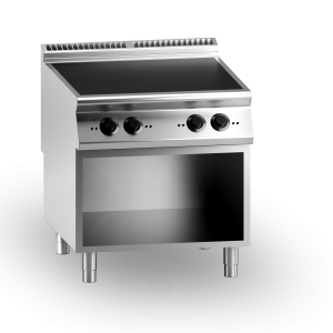 Inoxgastro 700 – Piano a induzione, 4 zone, su vano aperto, modulo 80 cm