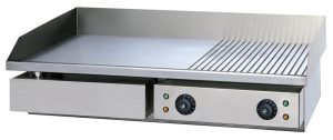 GRIGLIA ELETTRICA PIANO 2/3 LISCIO E 1/3 RIGATO GHN 75 RL