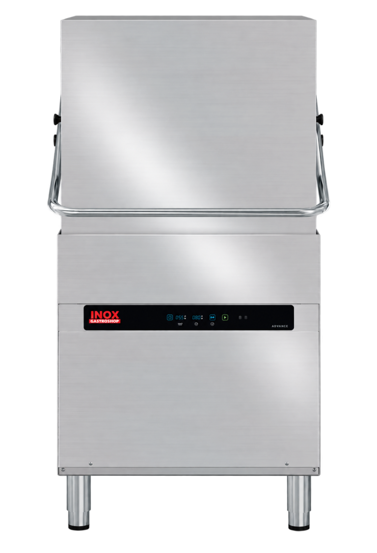 Lavastoviglie a cappotta Inox Gastroshop IGCH150, linea ADVANCE, vista frontale