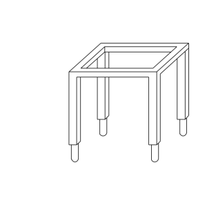Inoxgastro 600 – Cavalletto aperto modulo 30 cm