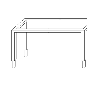 Inoxgastro 600 – Cavalletto aperto modulo 60 cm