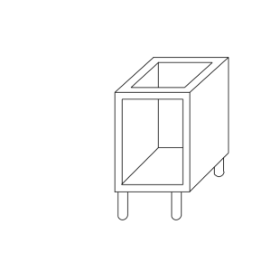 Inoxgastro 600 – Base aperta modulo 30 cm