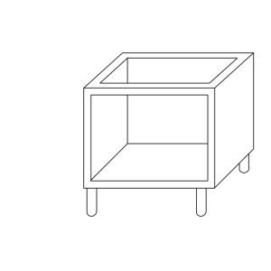 Inoxgastro 600 – Base aperta modulo 60 cm