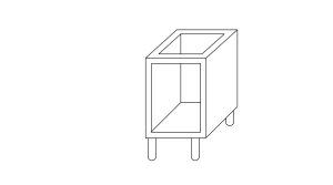 Inoxgastro 650 / Inoxfun700 – Base aperta modulo 40 cm