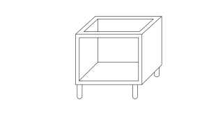 Inoxgastro 650 / Inoxfun700 – Base aperta modulo 70 cm