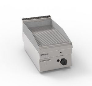 Fry-Top gas piastra rigata top