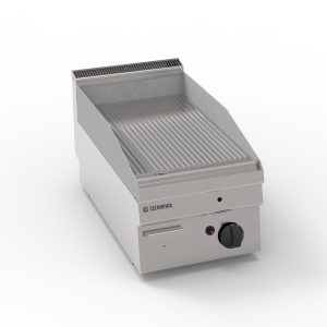 Fry-Top gas piastra rigata top
