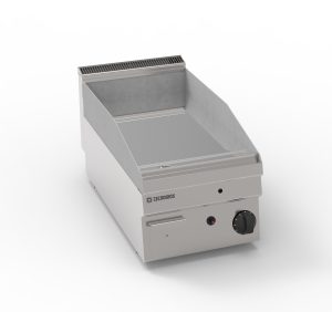 Fry-Top gas piastra liscia cromata top