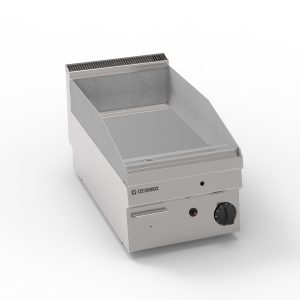 Fry-Top gas piastra liscia cromata top