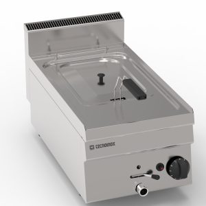 Friggitrice gas vasca singola 8lt con scambiatori di calore in vasca top – cestelli e coperchi inclusi