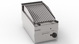 Griglia gas a pietra lavica top con griglia inox a V