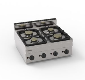 Piano cottura gas 4 fuochi top – Tecnoinox