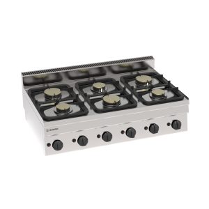 Piano cottura gas 6 fuochi top – Tecnoinox