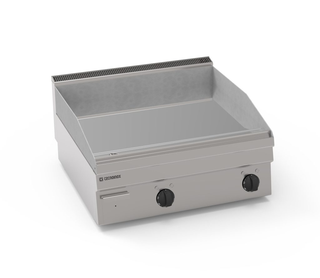 Fry-Top elettrico piastra liscia cromata top
