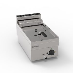 Friggitrice elettrica vasca singola 8lt con elementi riscaldanti in vasca basculanti top – cestelli e coperchi inclusi – Tecnoinox