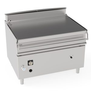 Brasiera 120lt gas basculante con vasca in acciaio inox AISI 304 freestanding su vano chiuso – sollevamento motorizzato