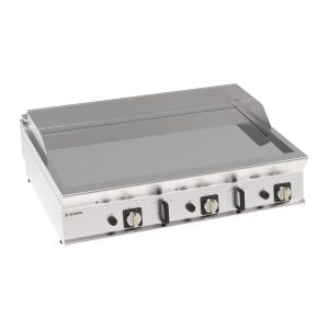 Fry-Top gas piastra liscia cromata top