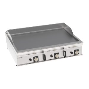 Fry-Top gas piastra liscia cromata spazzolata top