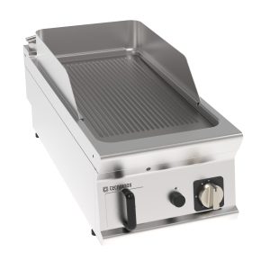 Fry-Top gas piastra rigata top
