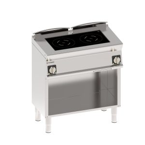 Piano cottura a induzione 2 zone freestanding su vano aperto