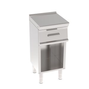 Piano neutro con cassetto freestanding su vano aperto Mosaico90 dim. cm 40x45x90h