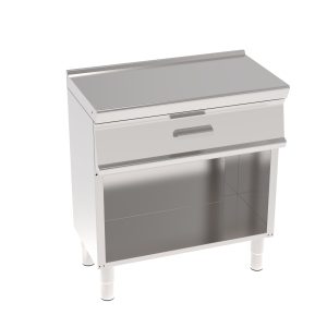 Piano neutro con cassetto freestanding su vano aperto Mosaico90 dim. cm 80x45x90h