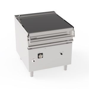 Brasiera 80lt elettrica basculante con vasca in acciaio inox AISI 304 freestanding su vano chiuso – sollevamento motorizzato