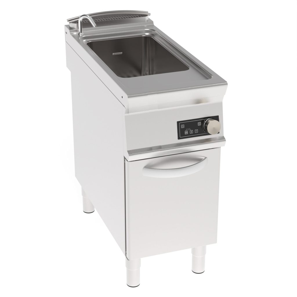 Cuocipasta elettrico vasca singola 40lt freestanding su vano chiuso a controllo elettronico – cestelli non inclusi