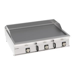 Fry-Top elettrico piastra liscia cromata spazzolata top