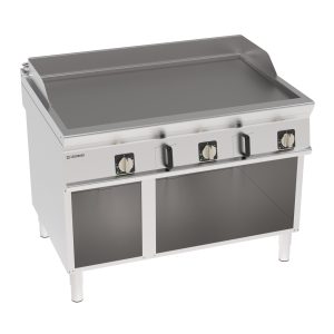 Fry-Top elettrico piastra liscia freestanding su vano aperto