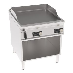 Fry-Top elettrico piastra liscia a controllo elettronico freestanding su vano aperto