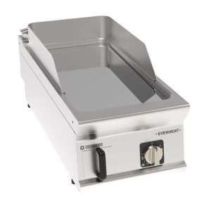 Fry-Top elettrico piastra liscia cromata top con tecnologia EVENHEAT