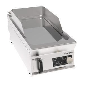 Fry-Top elettrico piastra liscia cromata a controllo elettronico top con tecnologia EVENHEAT